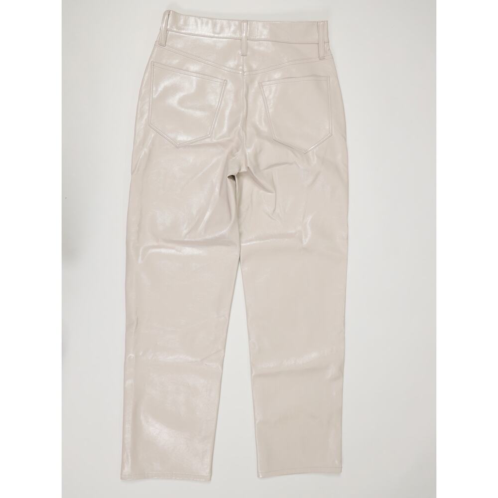 Quiet Luxury Faux Leather Coated Straight Jeans Madewell Perfect Vintage 26 NWT - Picture 9 of 16